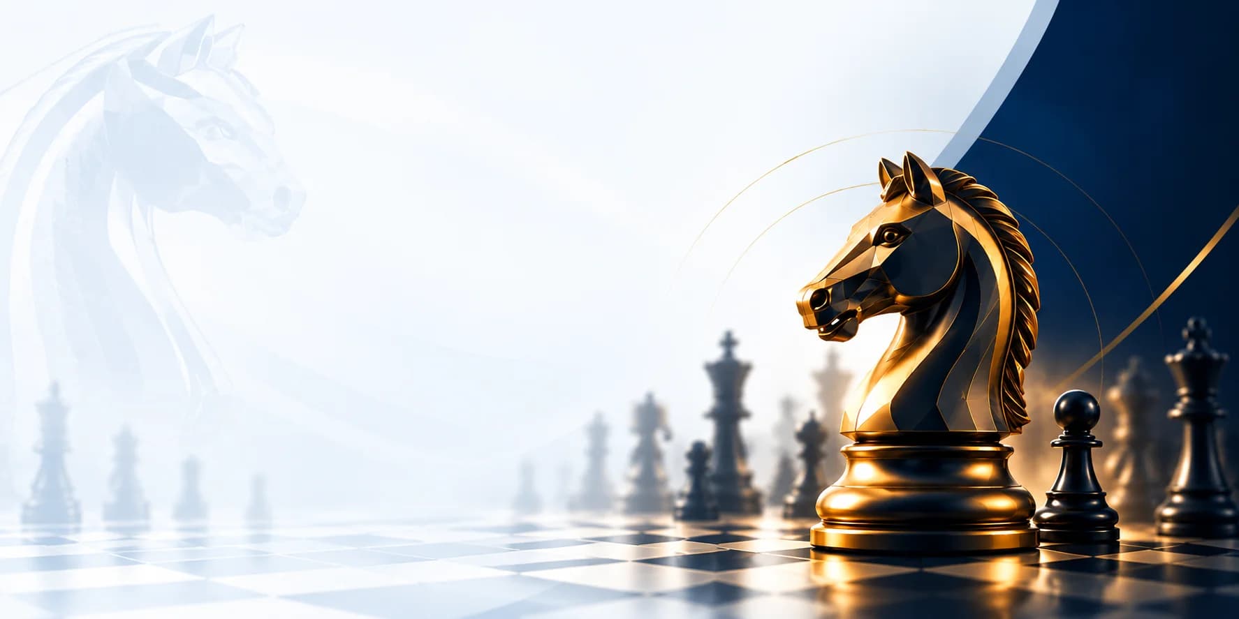 NEXA Chess Golden Knight on Luxe Chessboard